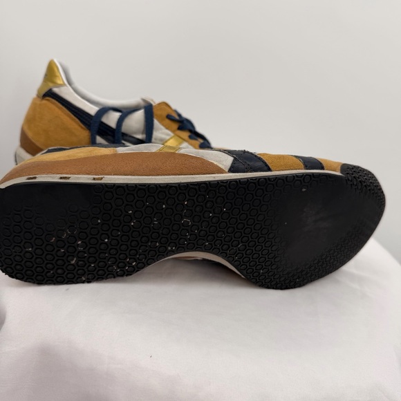 Onitsuka Tiger Retro Sneakers Tan Navy Yellow Men’s 11.5 / EU 46 - Picture 10 of 13